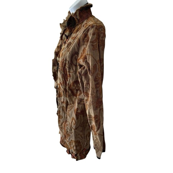 Trimdin S? Brocade Jacket Blazer Wearable Art Floral Reversible Provence Garden - Picture 6 of 14